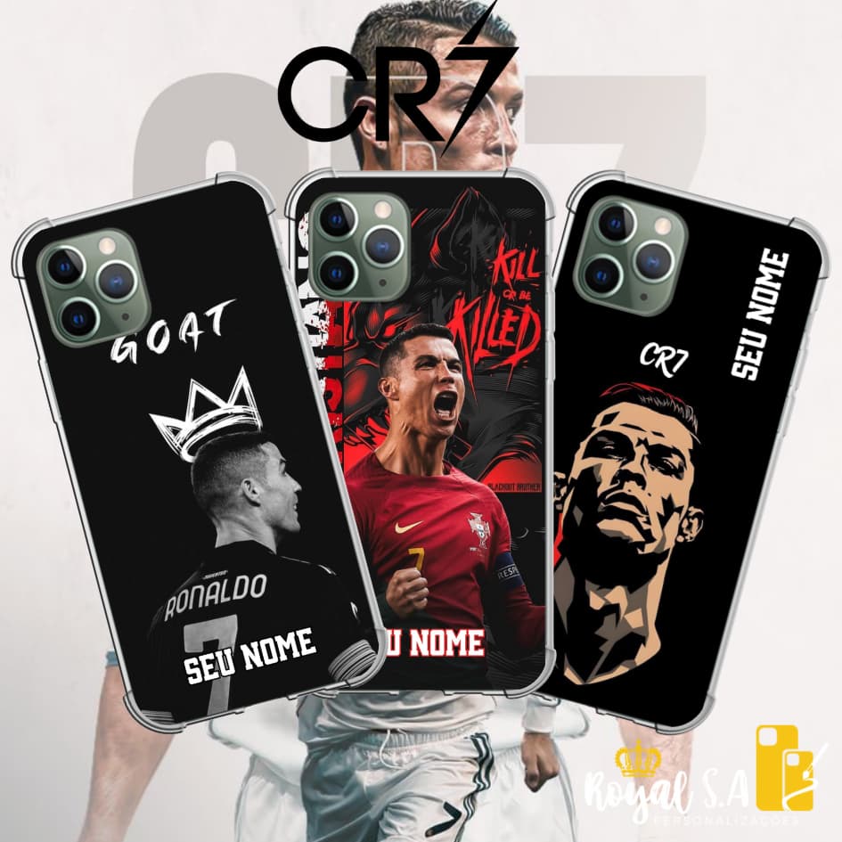 Capinha Capa Celular personalizada CR7 / Sua foto para Samsung/ Iphone/ Motorola/ Xiaomi/ Realme