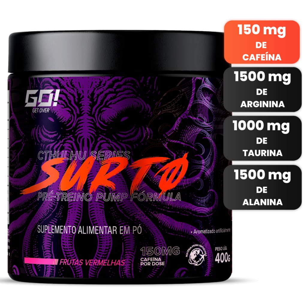 Pré Treino Surto com Beta Alanina 400g - GO NUTRITION