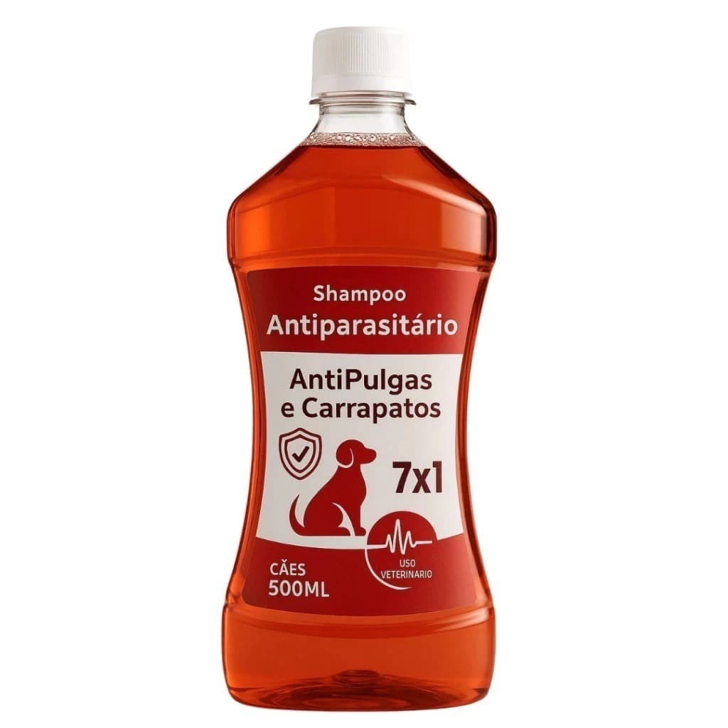 Shampoo e Condicionador para Cães Anti Pulgas 7 em 1 - Proteção Completa - 500ml