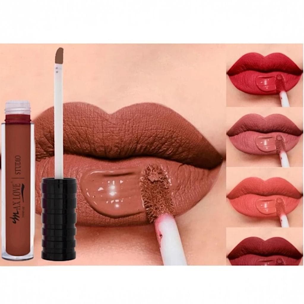 Batom Líquido Matte Max Love Make Up 24hrs e 30hrs Nude e  Plump À Prova D'água - Produto Orignal