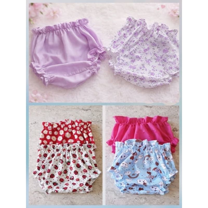 Kit 2  ou 3 Calcinhas Tapa Fraldas cores e estampas variadas tamanhos de 0 a 12 meses/menina/bebê