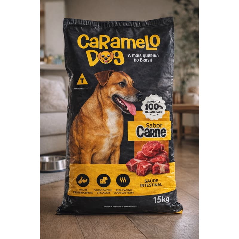 Ração Caramelo Dog 15kg – Pele Saudável e Pelagem Brilhante