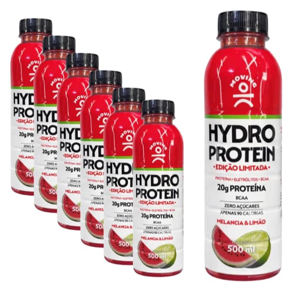 6 - Hydro Protein 20g Sabor Melancia E Limão 500ml - Moving