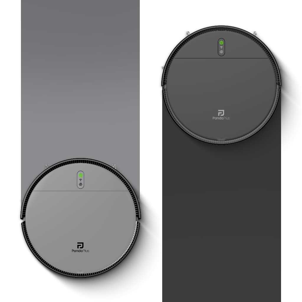 Aspirador Robô Inteligente PandaPlus AMG-R1 Wi-Fi App Alexa Google Controle Passa Pano volta Base Bivolt