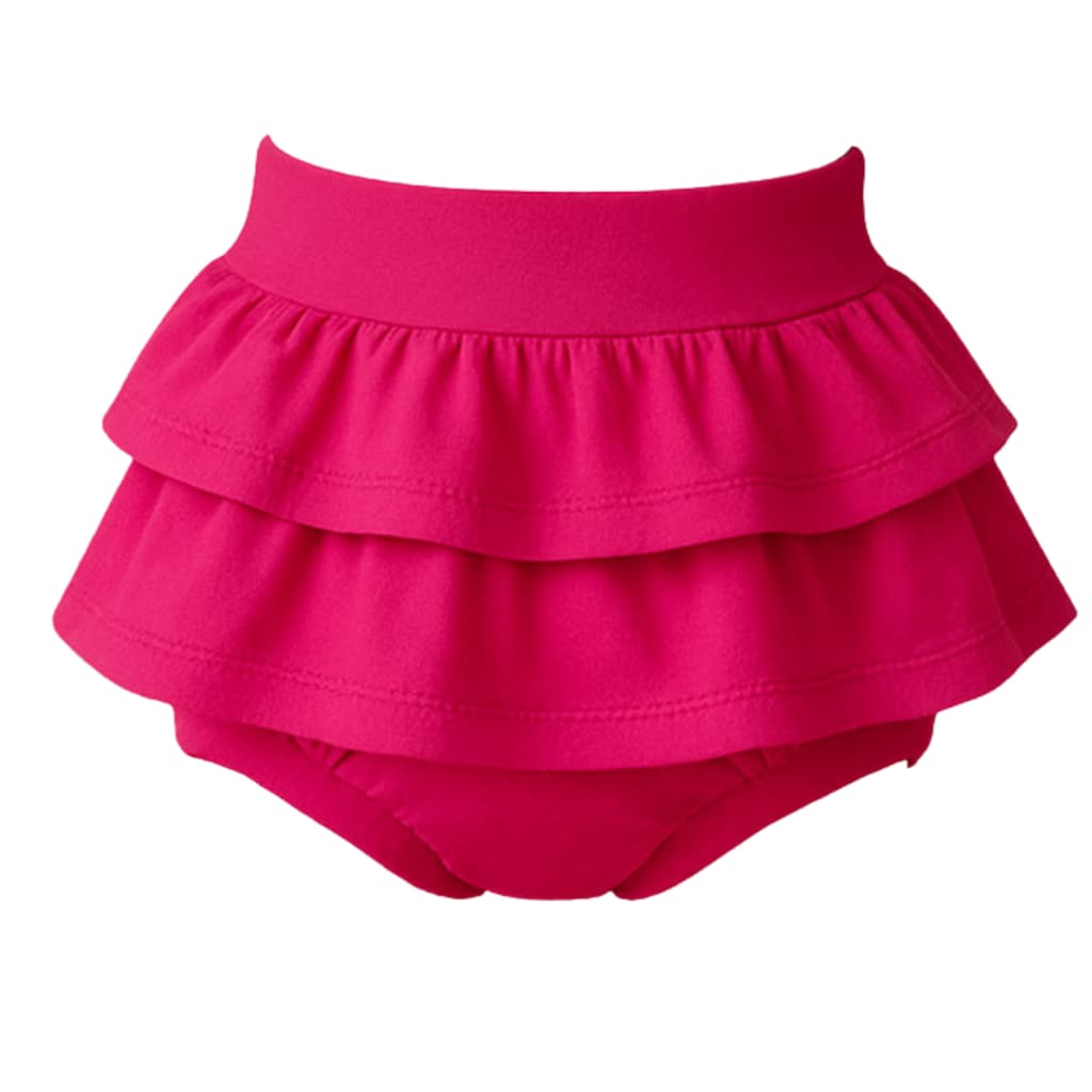 Shorts Tapa Saia de Bebê Menina shorts com Saia Elástico Liso Tamanhos do RN ao GG Diversas cores