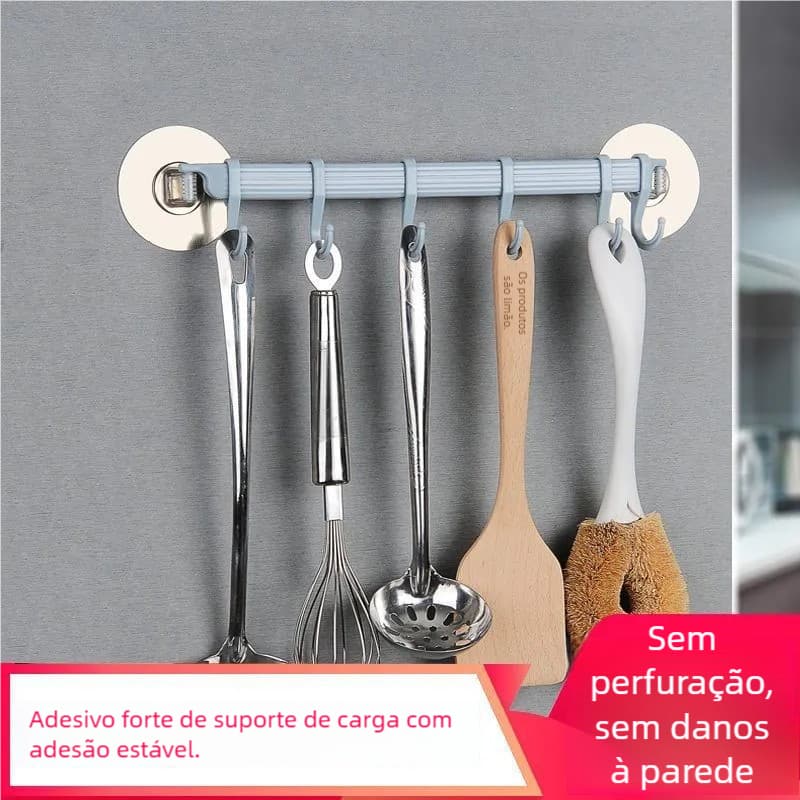 Suporte Multiuso de Gancho de Sucção - Ajustável para Banheiro e Cozinha
