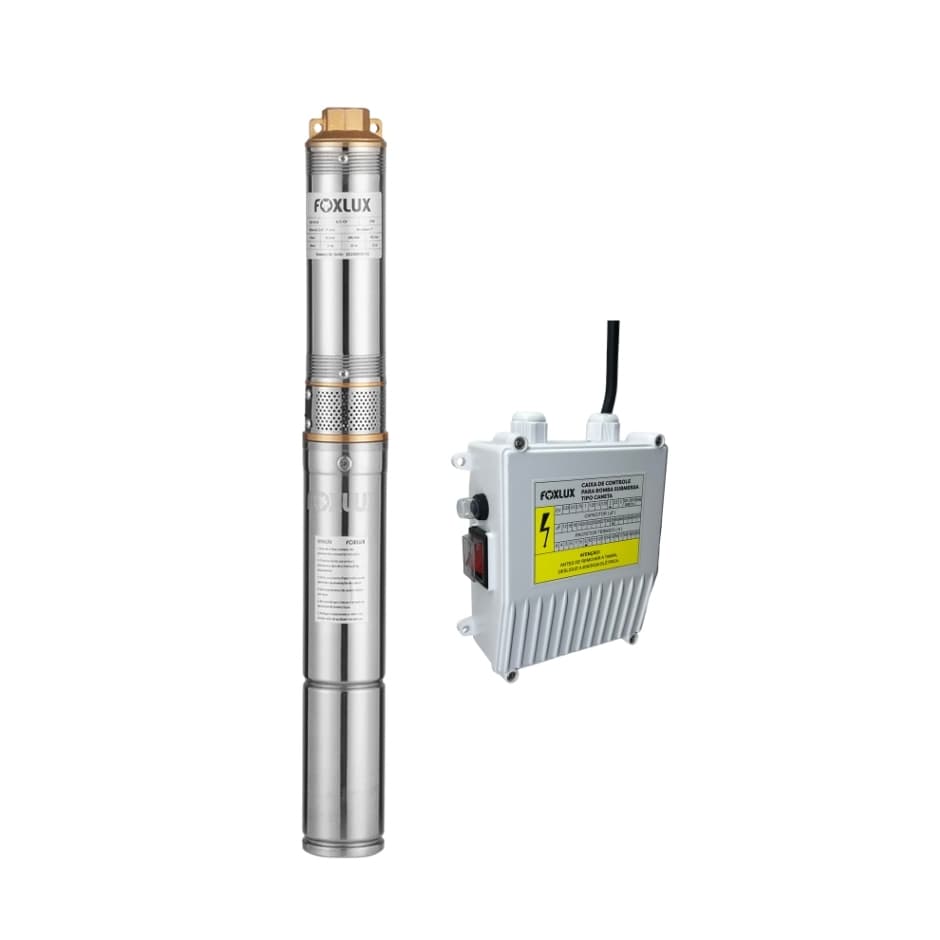 Bomba Submersa Caneta Foxlux 1CV 127V com Caixa Comando