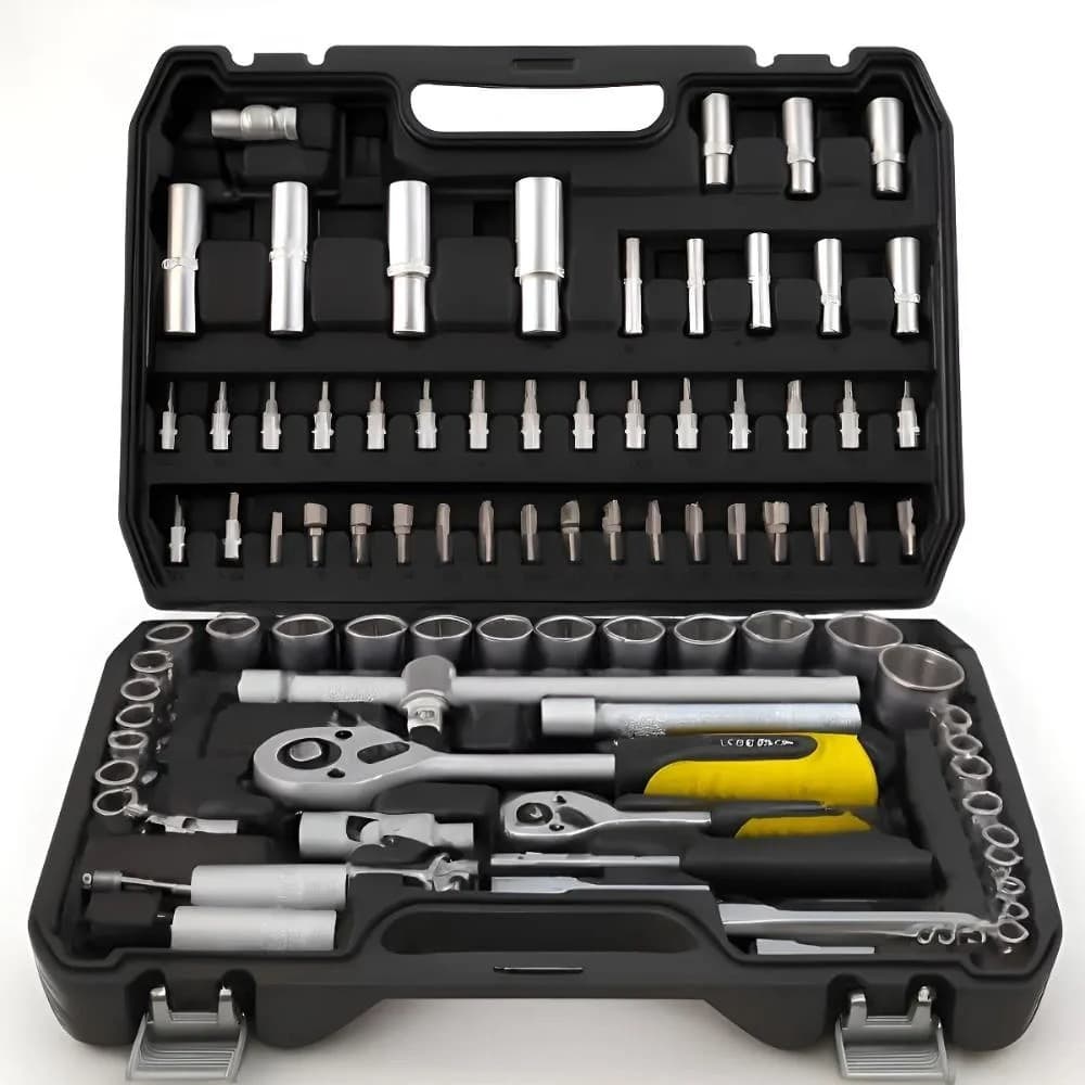 Kit Jogo de Chaves Catraca e Soquete 95 Peças BOM-3912 – 1/4, 3/8, 1/2, CRV, Maleta – Bomvink