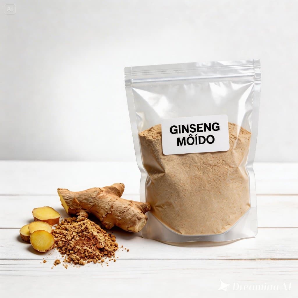 Kit Natural Energético Ginseng em Pó 100g + Gengibre em Pó 100g