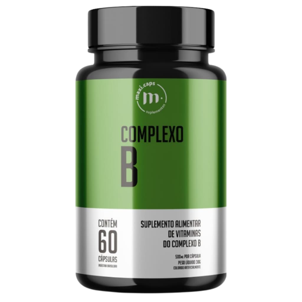 Vitamina Complexo B 500mg 60 Cápsulas Suplemento Alimentar Vitaminas B Maxicaps
