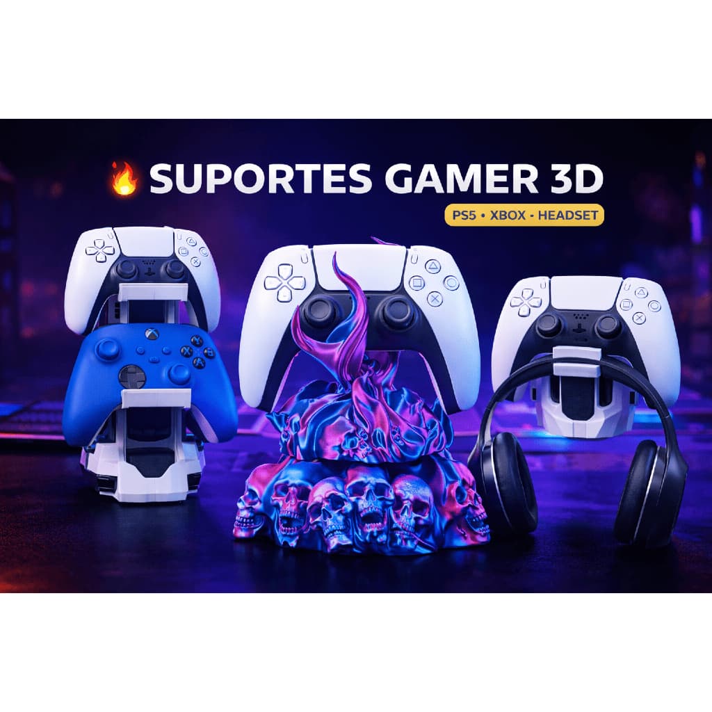 Suporte Porta Controle Videogame/ fone  Gamer Para Ps4 Xbox Ps5