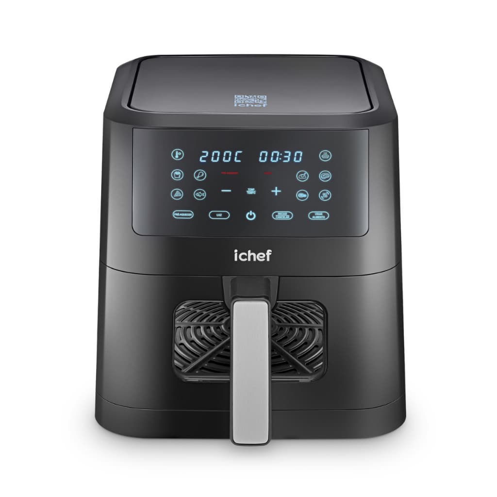 Airfryer Ichef Visor de Led c/ Inteligencia Artificia Fritadeira Eletrica com Painel Digital