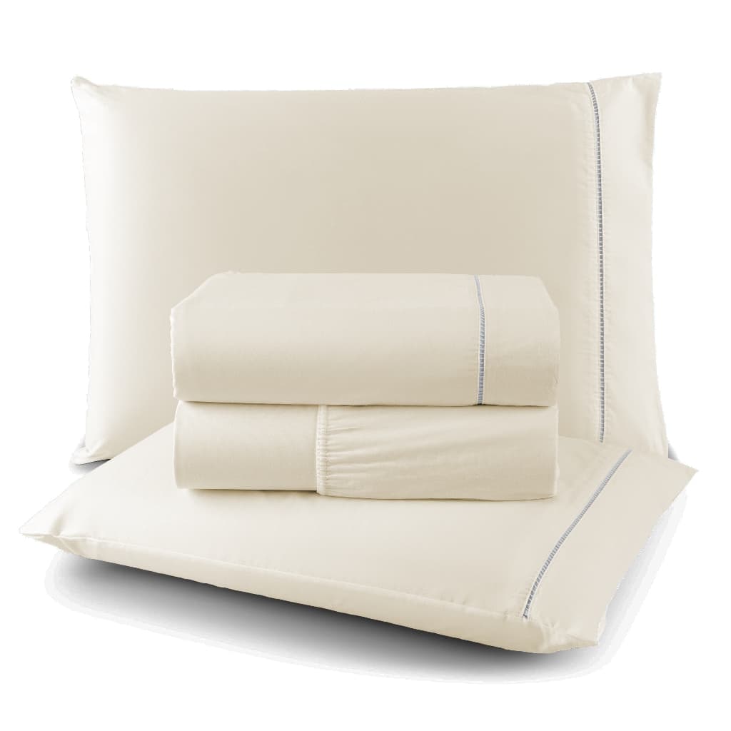 Kit Lençol Casal 4 Peças Jogo de Cama Completo com Elástico Lençol Superior 2 Fronhas Cama Box