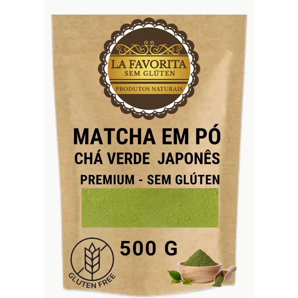 Matcha Chá Verde em Pó Premium Japonês -  500 G - 250 G  - 100 G - Sem Glúten La Favorita