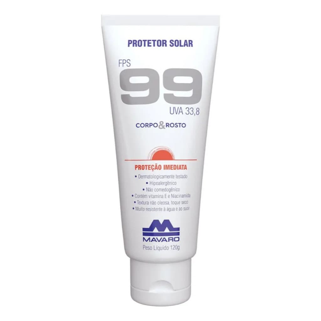 Protetor Solar Mavaro Fps 99 Em Creme Alta Proteção