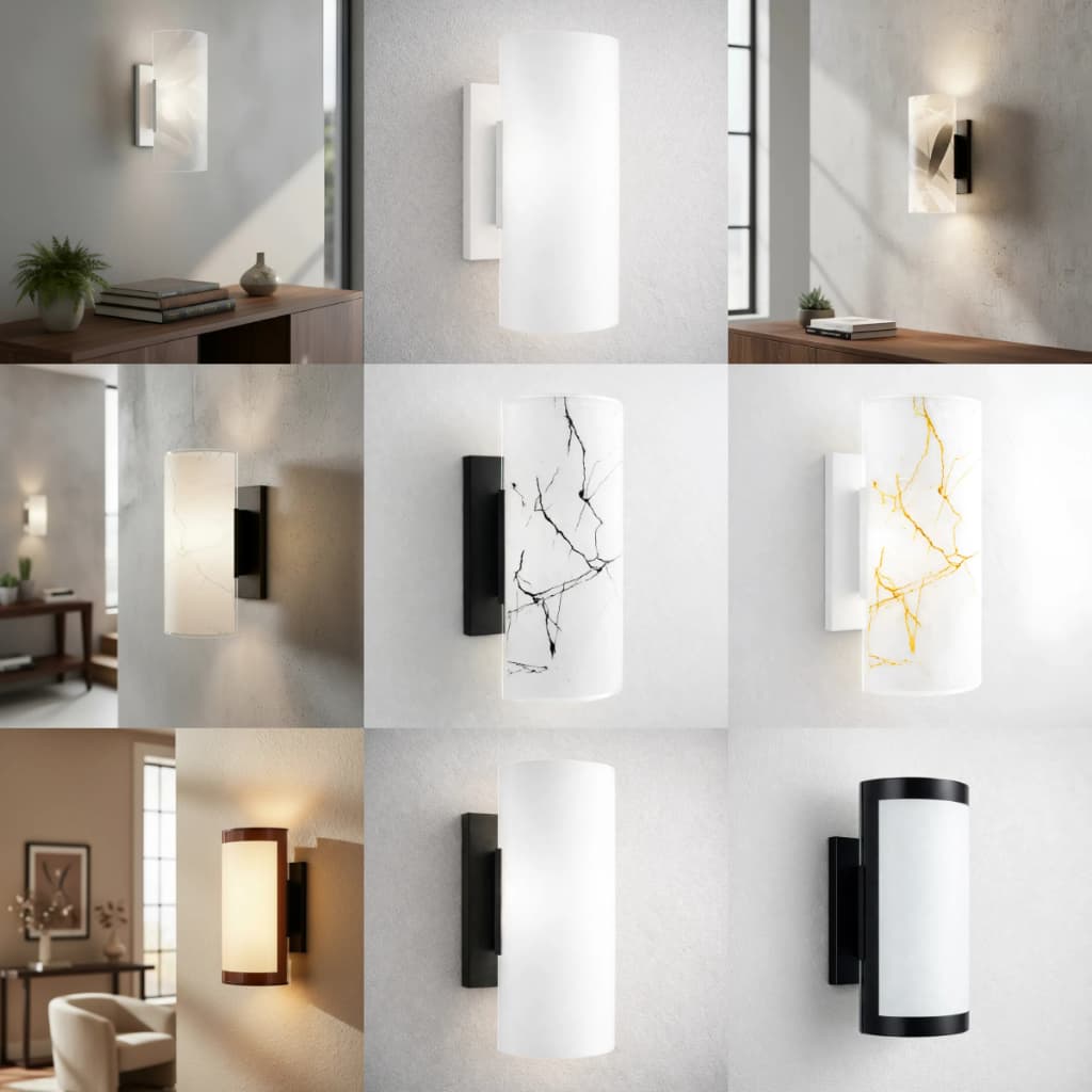 Arandela Luminária de Parede Interna Vidro Decorativo LED E27 Bivolt Moderna Quarto Sala Corredor Cabeceira