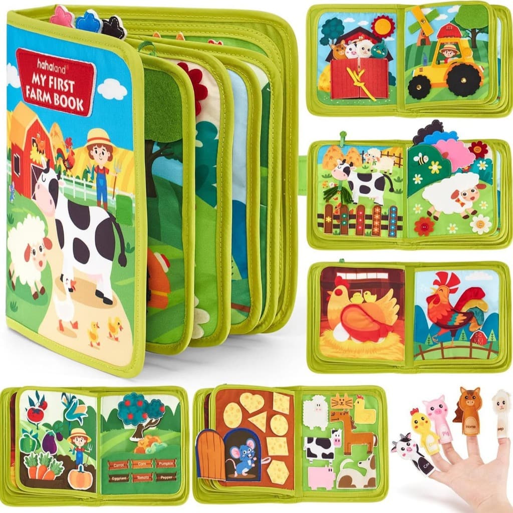 Livro Silencioso Sensorial Montessori de Feltro para Bebê Brinquedo Educativo Habilidades Finas Brinquedos Para Crianças