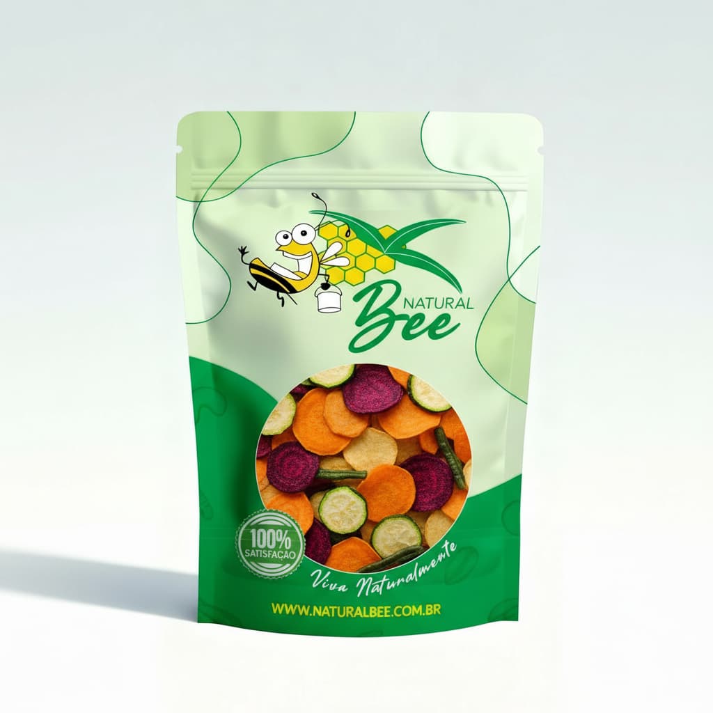 Mix de Vegetais 1Kg 500g 300g Desidratados Snacks Chips Saudável Legumes