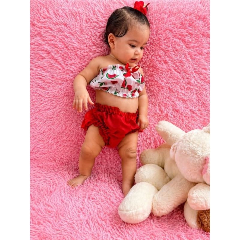 👶 Kit 2 Calcinha Infantil frufru - Tapa Fralda - Veste De 1 A 2 Anos -Macia Estilo Blogueirinha Conforto e Qualidade