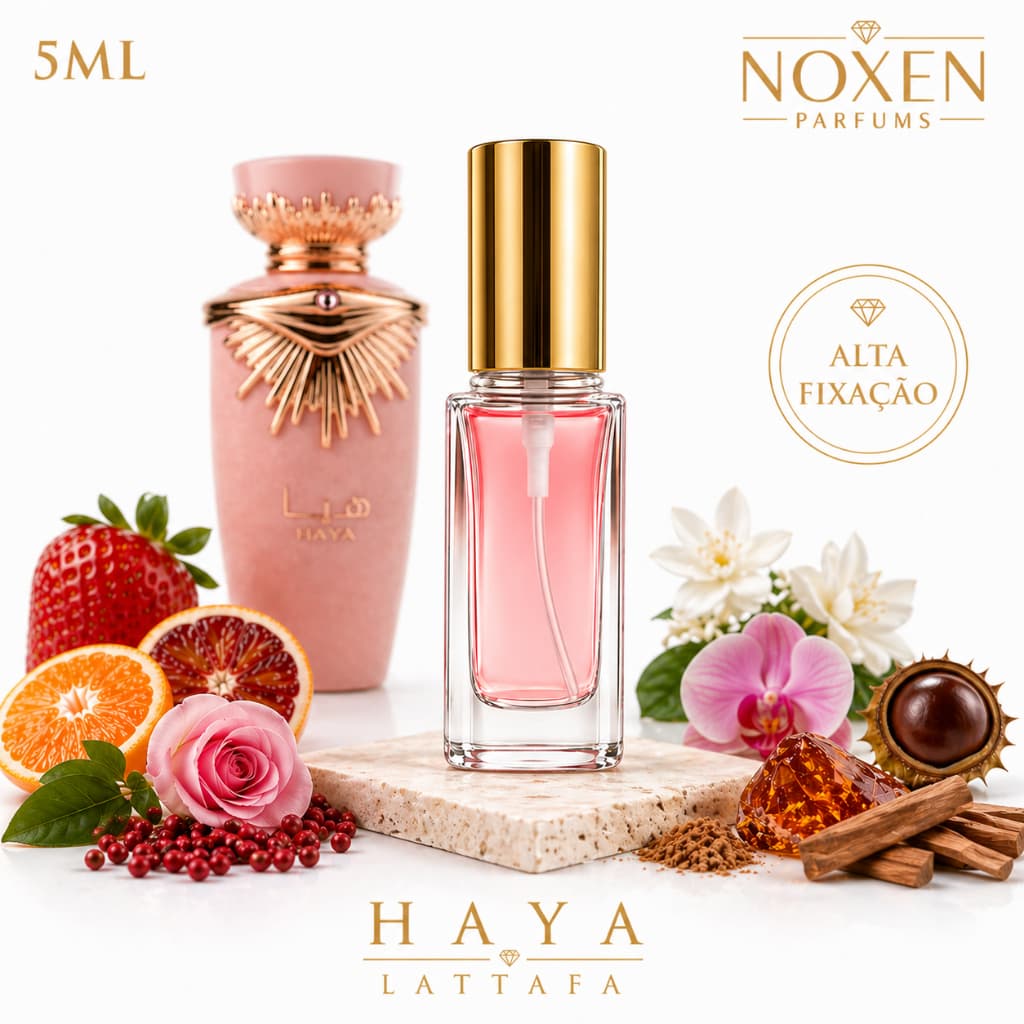 Perfume Feminino 5ml Premium Vidro Spray Haya Elegante Importado
