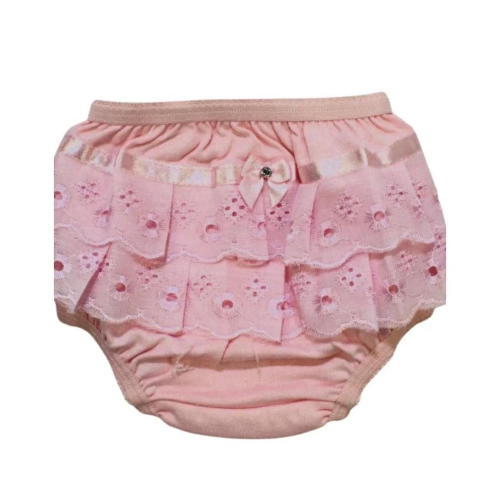 Calcinha Bebe Infantil Bunda Rica Tapa Fraldas Batizado