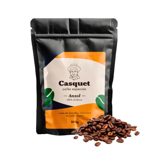 Café Especial Torrado em Grãos 100% Arábica 84+ Pontos 250g | Casquet Anzol Espírito Santo
