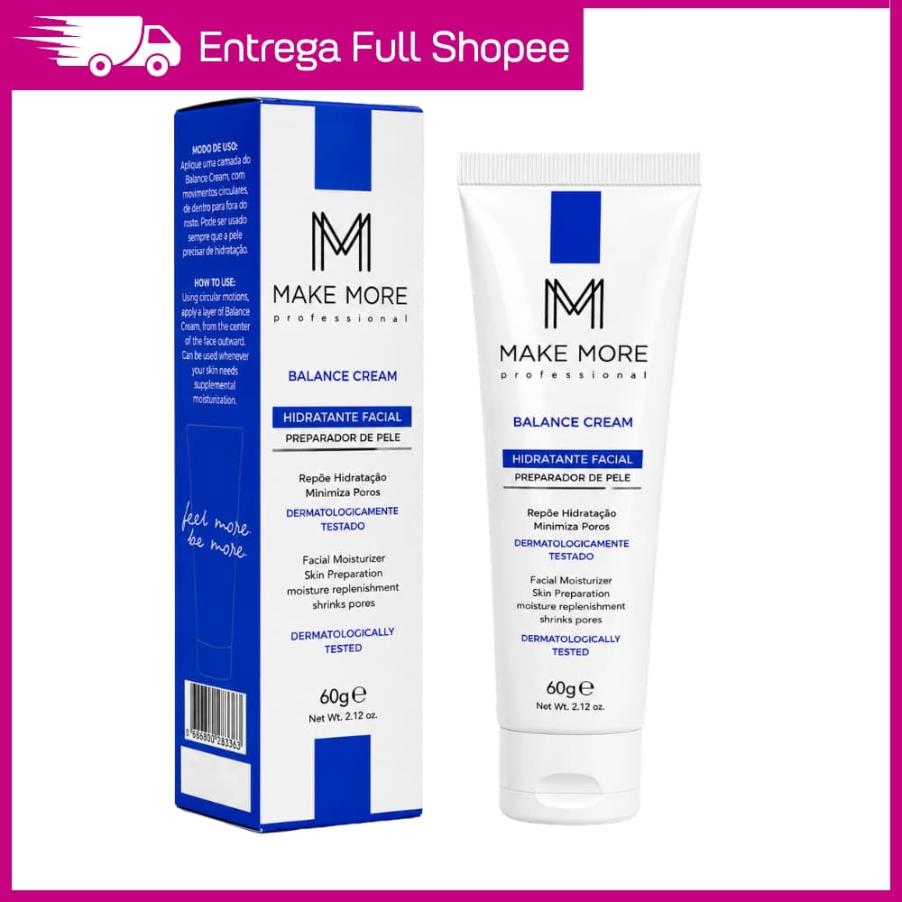 Creme Hidratante Facial Balance Cream Make More 60g Para o Rosto Vegano