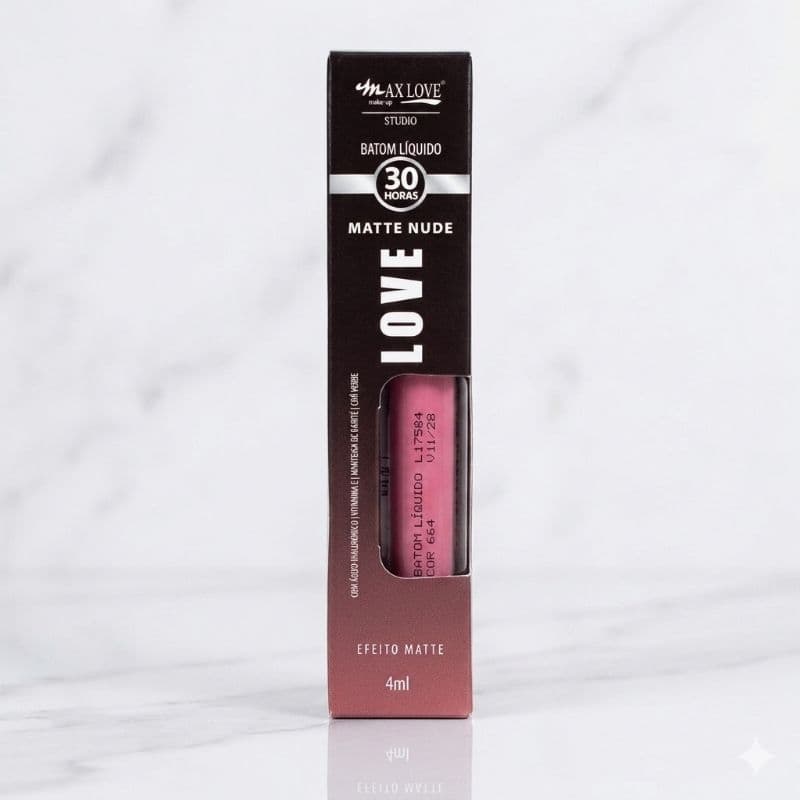 Batom Líquido Matte Nude Max Love – 30 Horas | Efeito Matte | 4ml