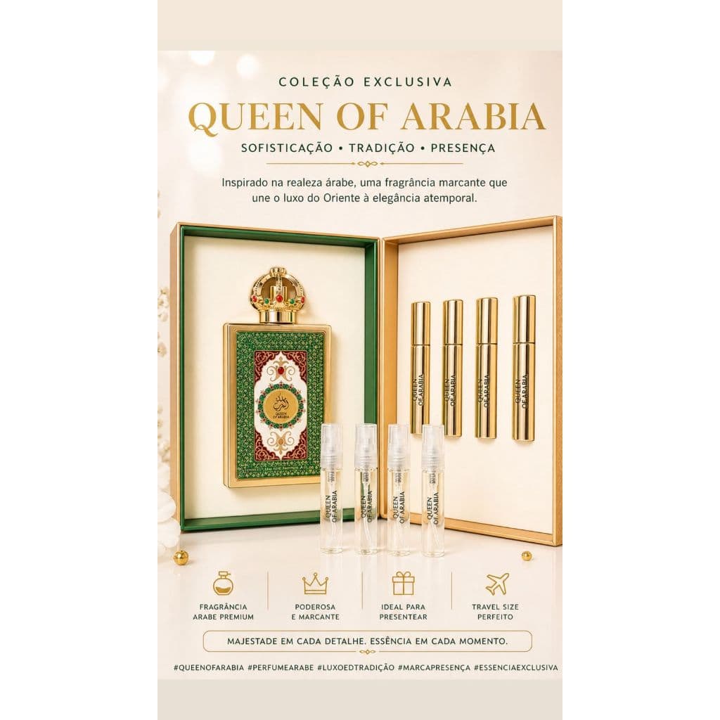 Perfume arabe feminino Queen off arabia tamanho de bolsa,perfume para viagem,original importado