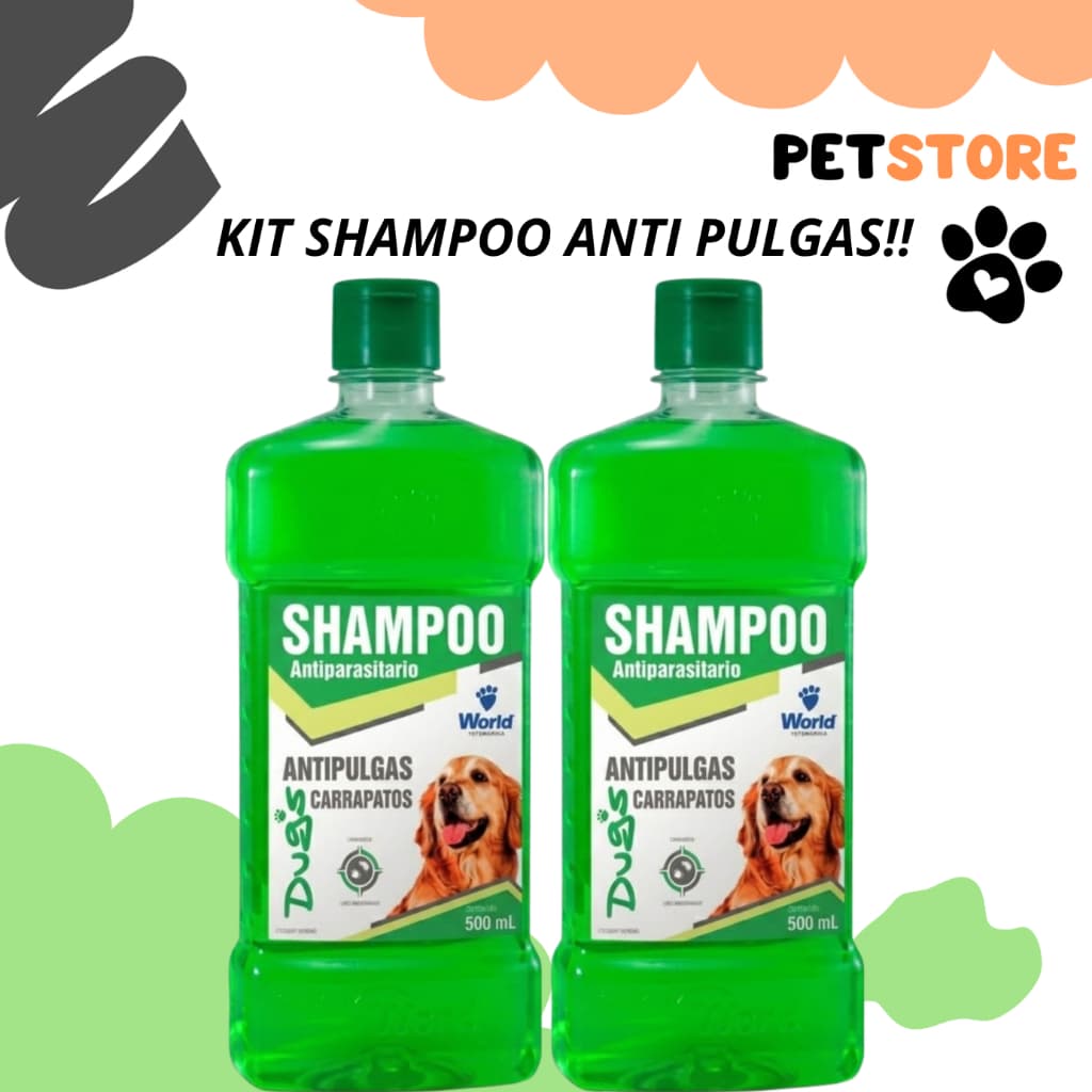 Shampoo Antiparasitário para Cães Dug’s 500ml Pulgas e Carrapatos