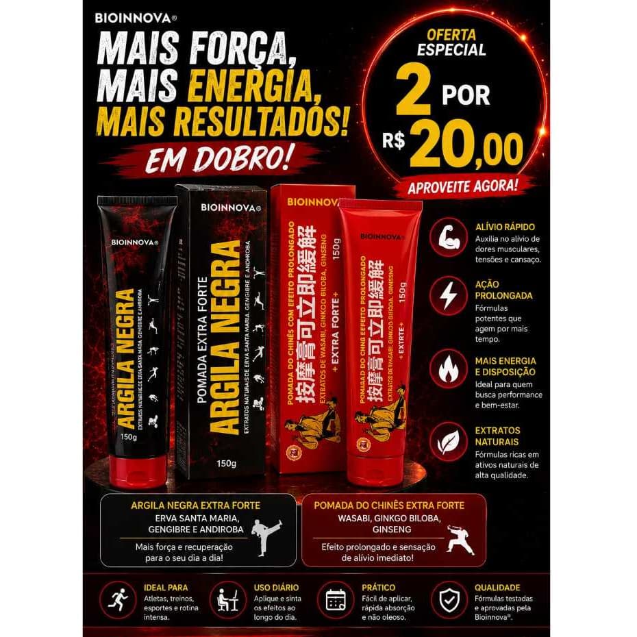 kit c/02 Pomada massageador muscular 150g cada