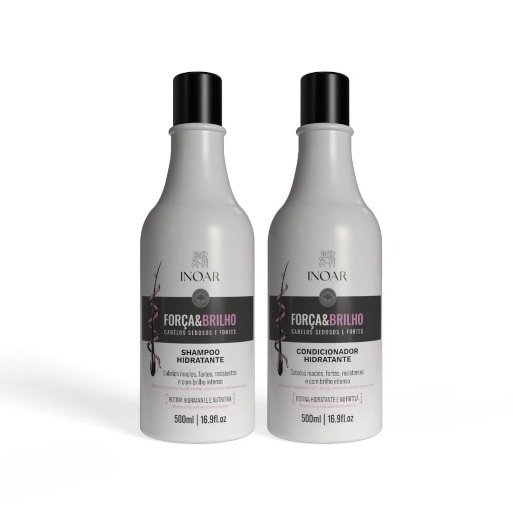 Kit Inoar Força & Brilho Shampoo Hidratante 500ml e Condicionador Hidratante 500ml