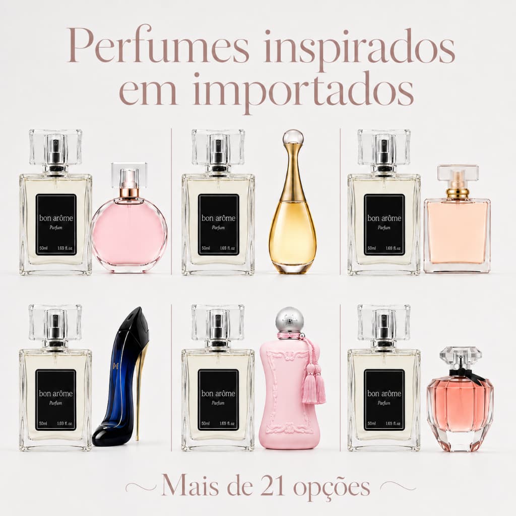 Perfume Feminino Premium Inspirado em Fragrâncias Importadas Bon Arôme | Alta Fixação 50ml | 15ml