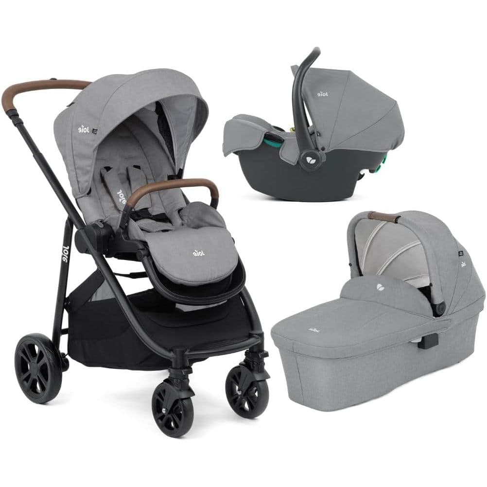 Carrinho de Bebê Versatrax e Trio ICS/CC/RC Cinza Pebble - Joie
