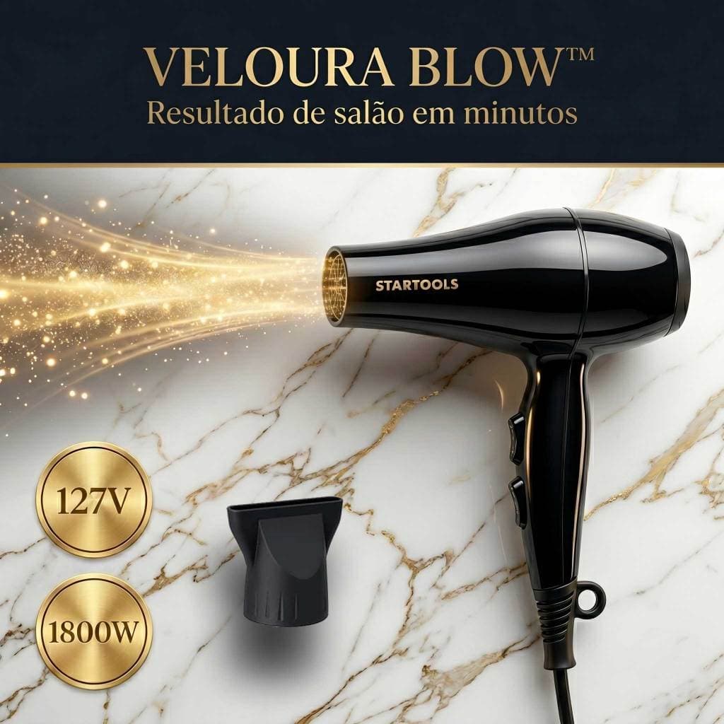 Secador Cabelo Profissional 1800w Alta Potencia Rápida Secagem Design Ergonomico Preto