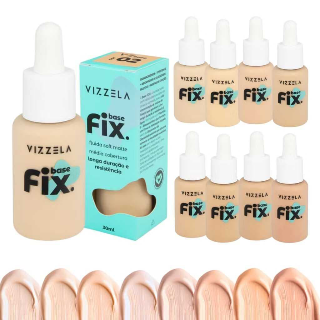 MAQUIAGEM Base Líquida FIX - Vizzela