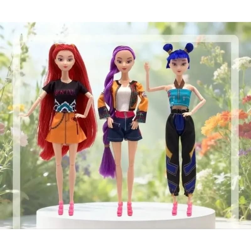 Boneca Guerreiras K-Pop Huntrix Rumi Zoey Mira 30cm Articuladas bonecas música
