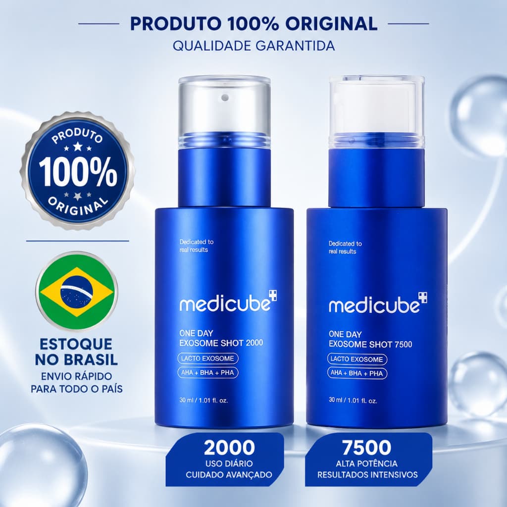Medicube Exosome Shot 2000 e 7500 Original | Sérum Coreano Anti Idade Rugas Firmeza e Poros