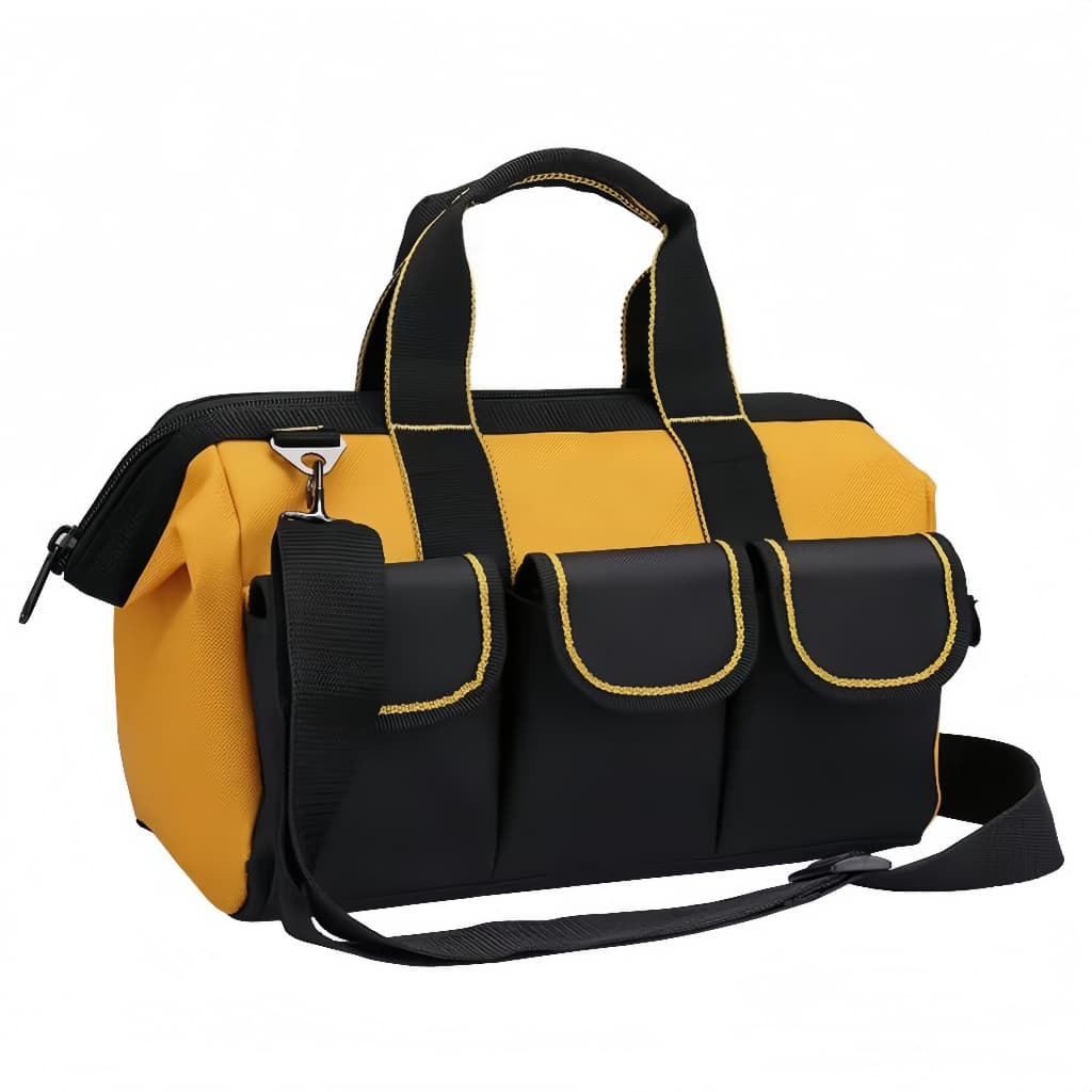 Bolsa Ferramentas Grande Reforçada Eletricista Caixa de Ferramentas Amarelo