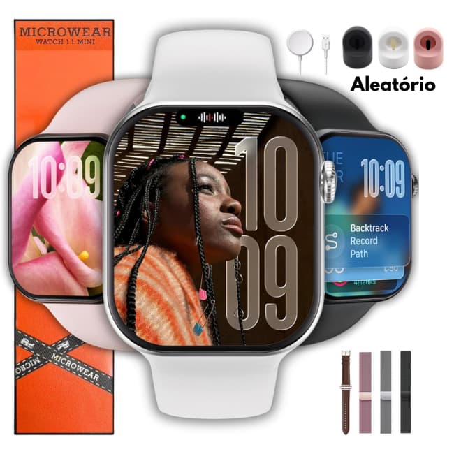 Relógio Smartwatch W11 mini 42mm Responde Whatsapp Microwear Serie 11 + Brindes