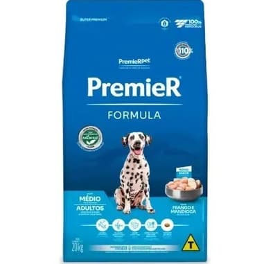Alimento Premier Super Premium Formula Para Cão Adulto De Raça Média Sabor Frango De 20 Kg