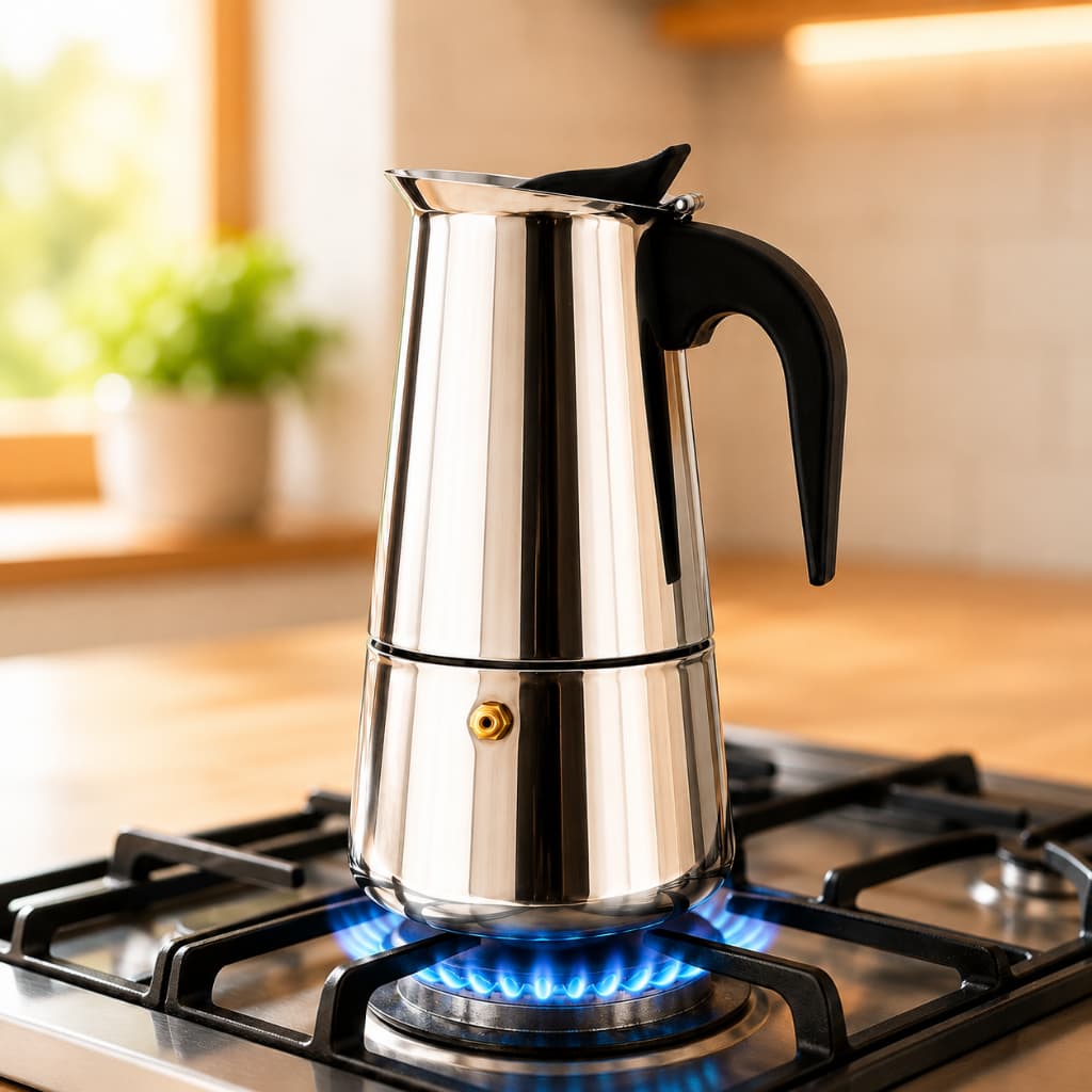 Cafeteira Italiana Moka Inox 9 Xícaras Para Café Expresso Compatível Fogão E Cooktop Promoção