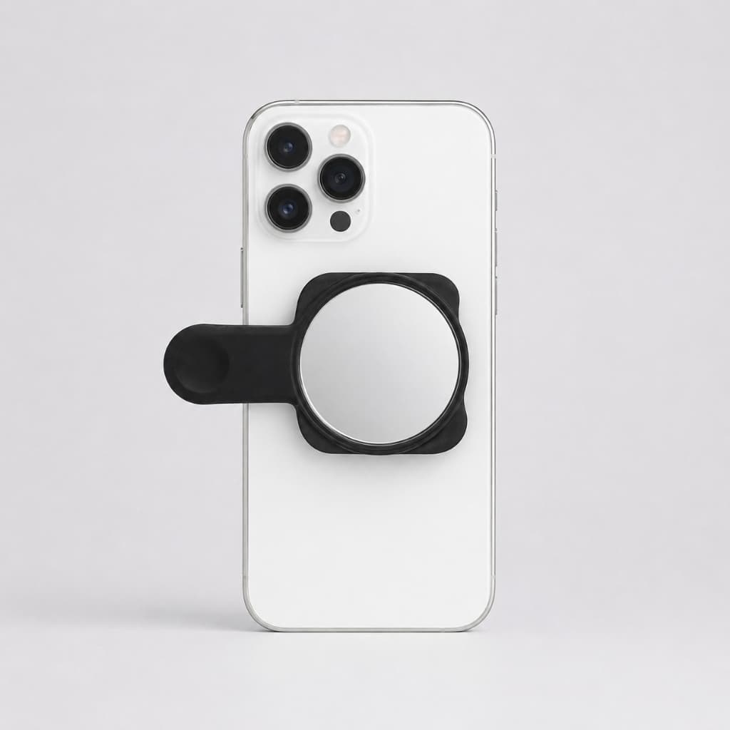 Espelho Selfie Para Foto Camera Traseira Celular Clipe Blog Vlog Smartphone Iphone Android Xiaomi