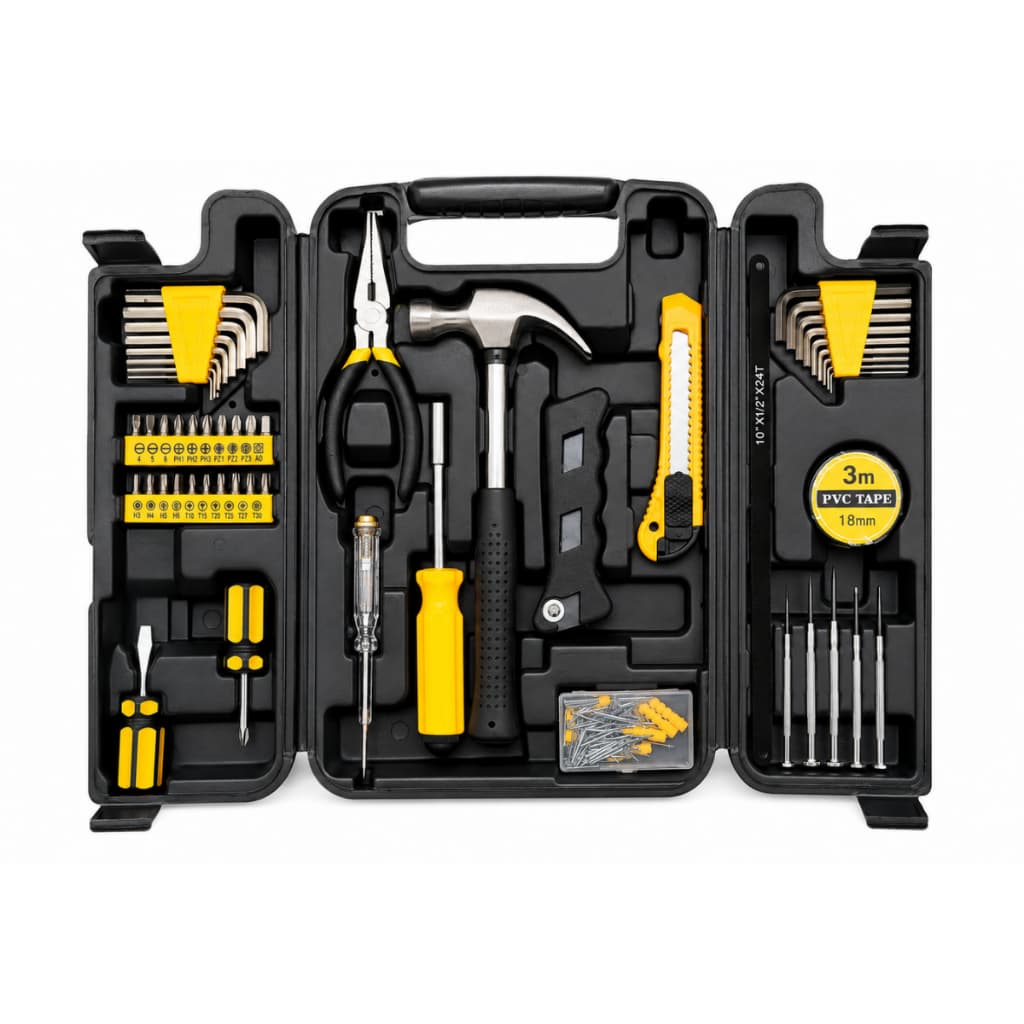 Jogo de Ferramentas 200 Peças Bomvink 3915 Kit Completo com Maleta Oficina Automotiva Casa Profissional