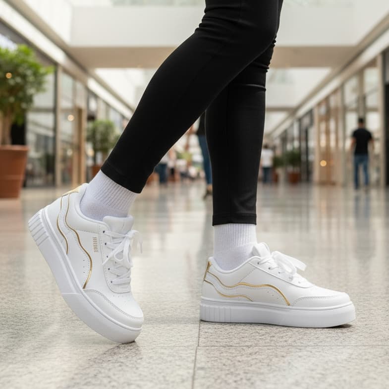 Tênis Feminino Casual Confortável Tênis Esportivo Macio Leve Tênis Academia Corrida