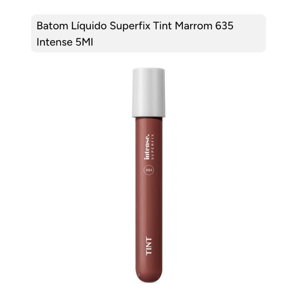 Batom Líquido Superfix Tint Marrom 635 Intense O Boticário Original 5ml | Matte 16h