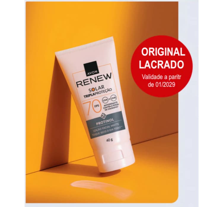 Protetor Solar Renew FPS70 40g  - Avon