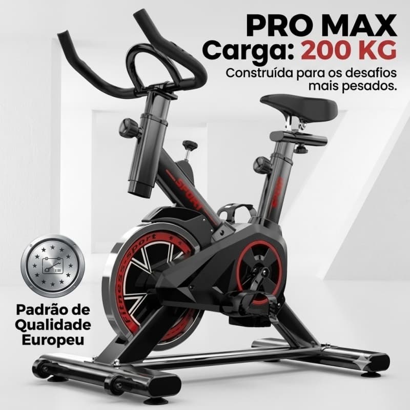 Bicicleta Ergometrica Spinning Profissional Reforçada Até 200kg Bike Mecânica Academia Em Casa Exercício Fitness
