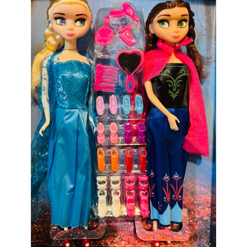 Boneca Frozen kit 2 Bonecas Elsa e Anna Musical Articulada 30cm Infantil com acessórios