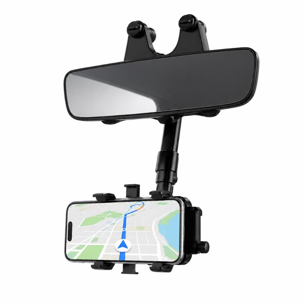 Suporte para Celular Universal de Retrovisor Carro Extensível Giro 360º Ajustável